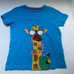 Mini Boden Giraffe Appliqué Shirt